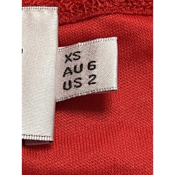 Hello Molly Women's Mini Dress Size 2‎ Red Ruched Tie Balloon L/S Tangy Bellini - Picture 11 of 16